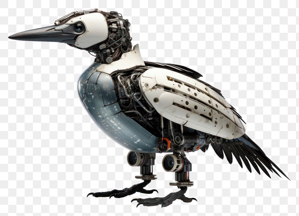 PNG Cyborg loon animal bird beak. AI generated Image by rawpixel.