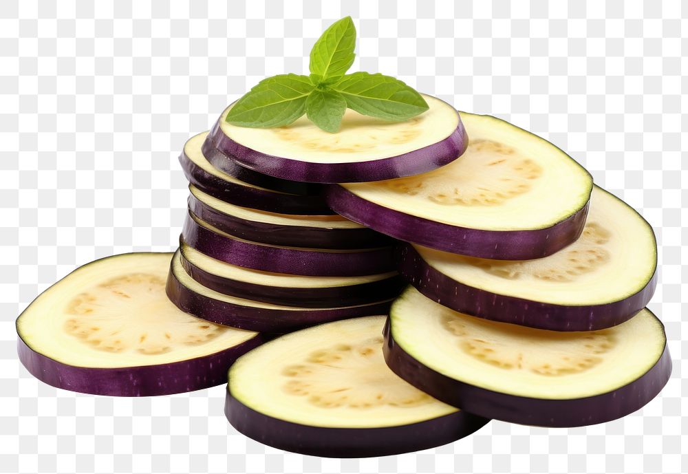 PNG Sliced Eggplant eggplant food vegetable. AI generated Image by rawpixel.