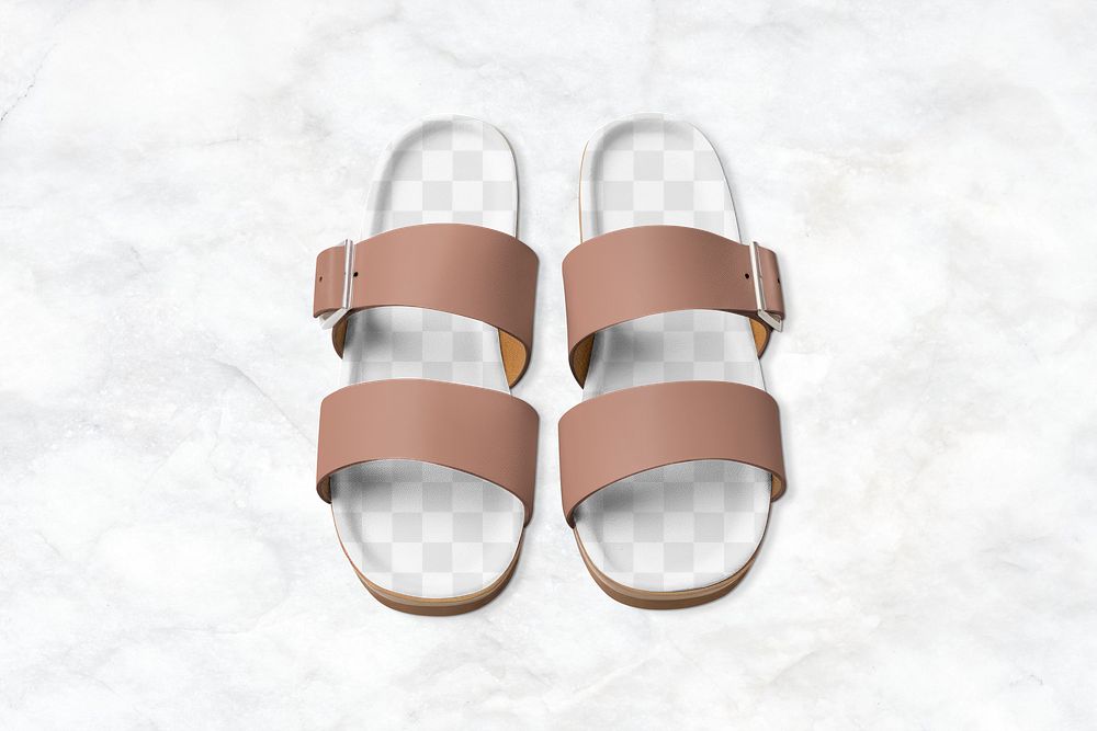 Women's sandals png mockup, transparent design