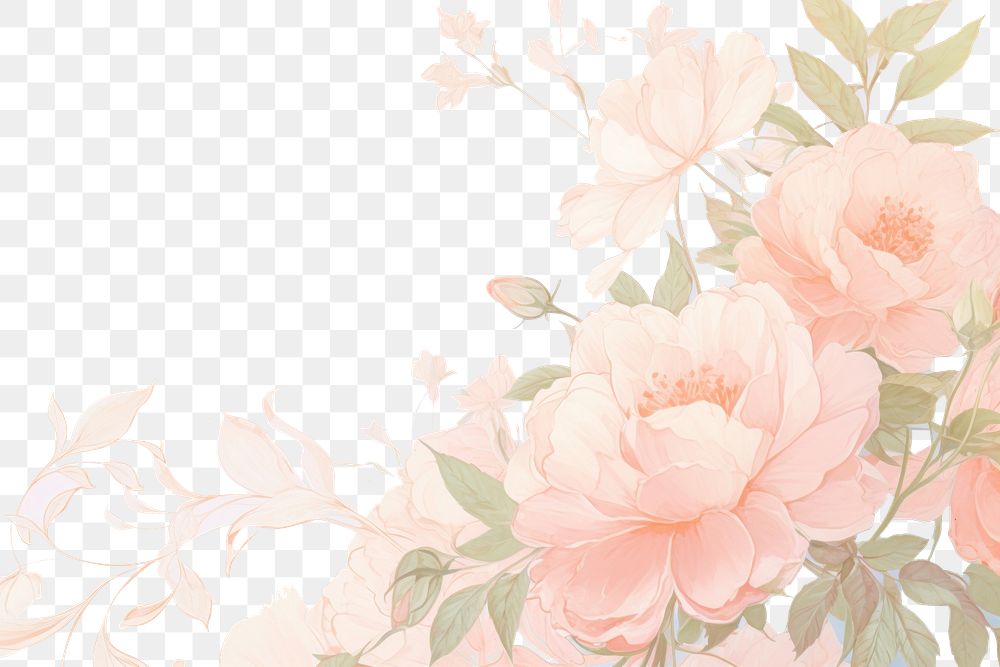 PNG  Roses border backgrounds pattern flower. AI generated Image by rawpixel.