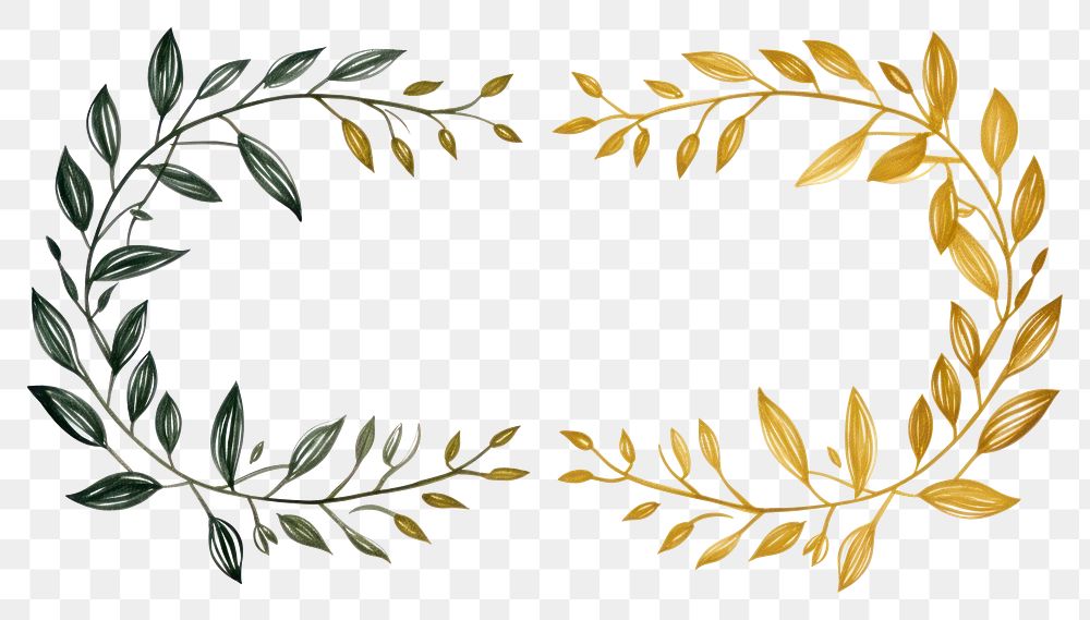 PNG Botanical leaf border plant graphics pattern. AI generated Image by rawpixel.