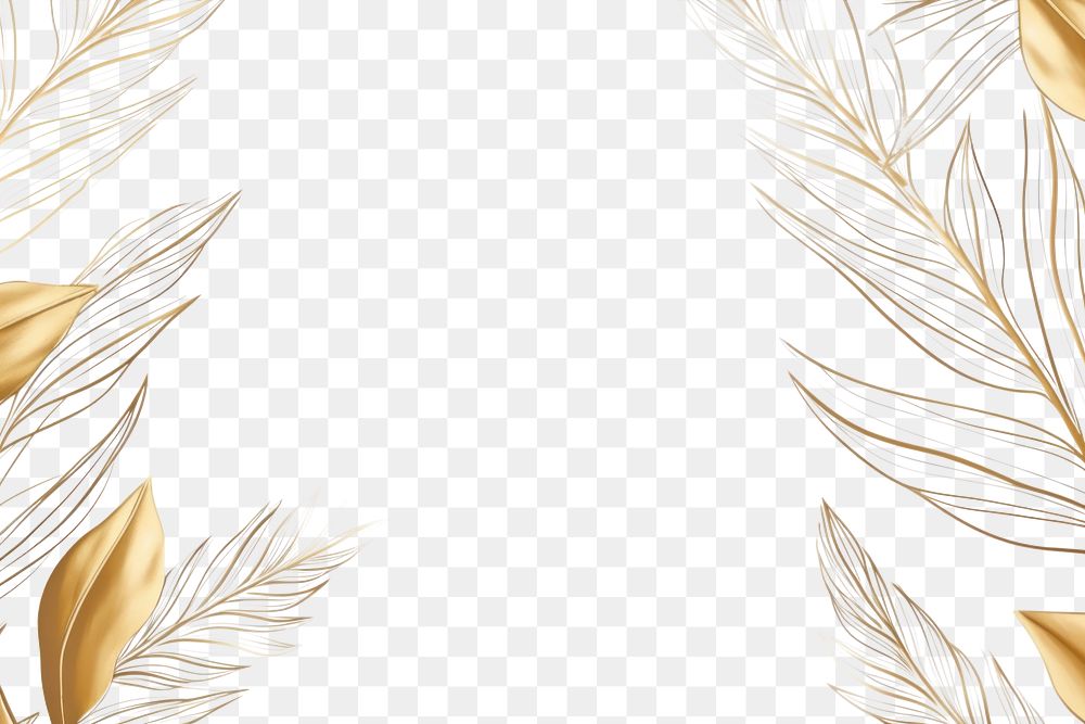 PNG Botanical leaf frame backgrounds pattern plant. AI generated Image by rawpixel.