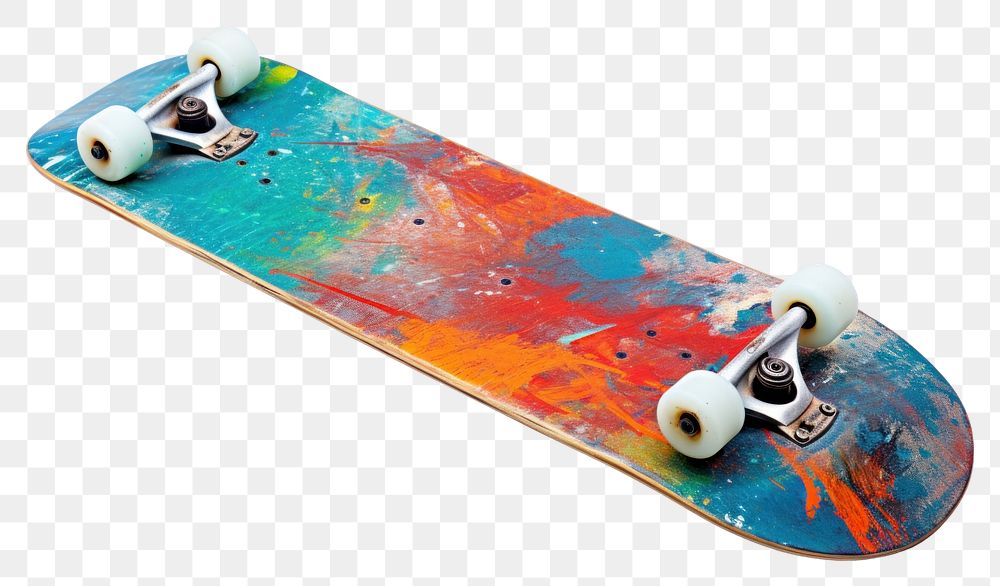 PNG  Skateboard skateboard snowboarding creativity. AI generated Image by rawpixel.
