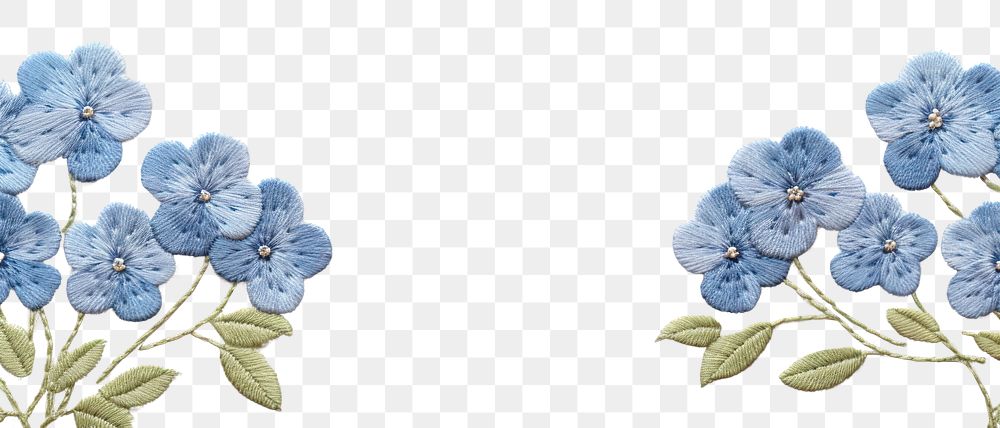 PNG Little blue Hydrangeas embroidery pattern hydrangea