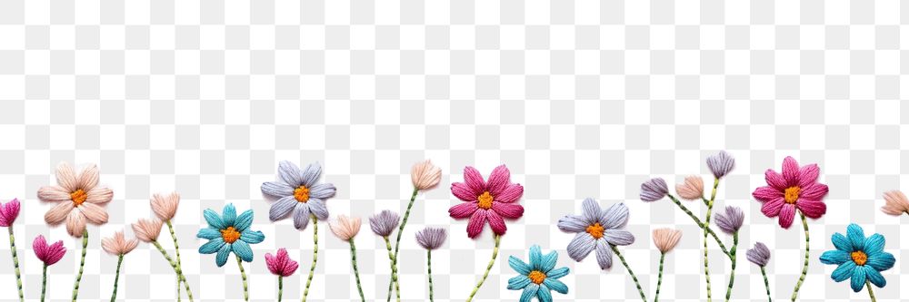 PNG Little colorful daisy pattern backgrounds embroidery. AI generated Image by rawpixel.
