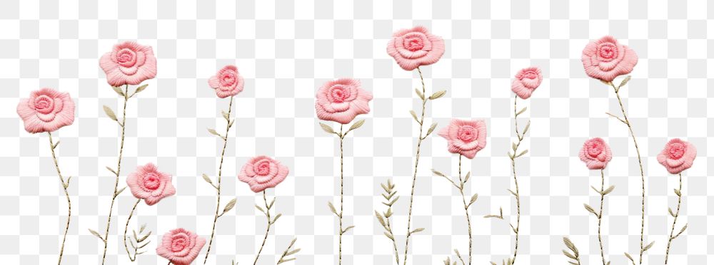 PNG Little pink rose garden pattern backgrounds embroidery. AI generated Image by rawpixel.