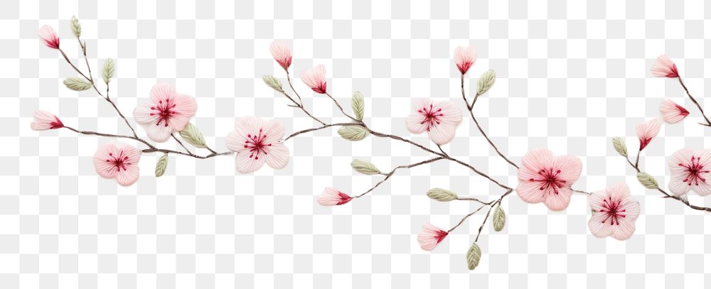 PNG Little sakura flower blossom pattern plant. AI generated Image by rawpixel.