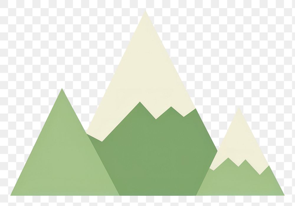 PNG  Green mountain tranquility landscape triangle. AI generated Image by rawpixel.