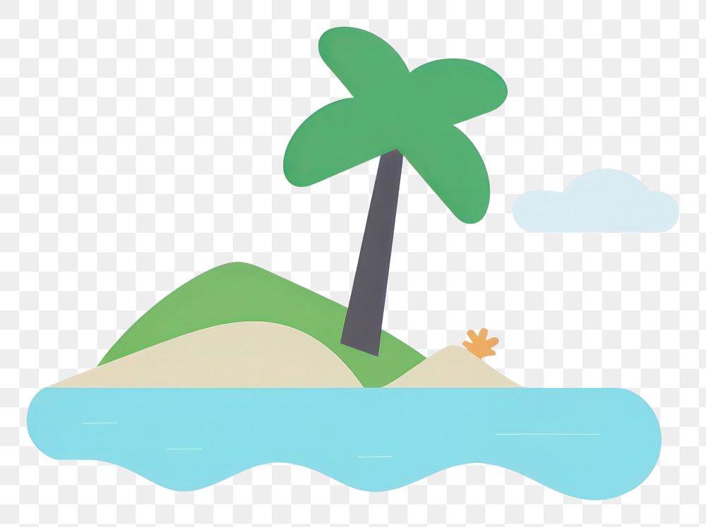 PNG  Island outdoors nature sea. AI generated Image by rawpixel.
