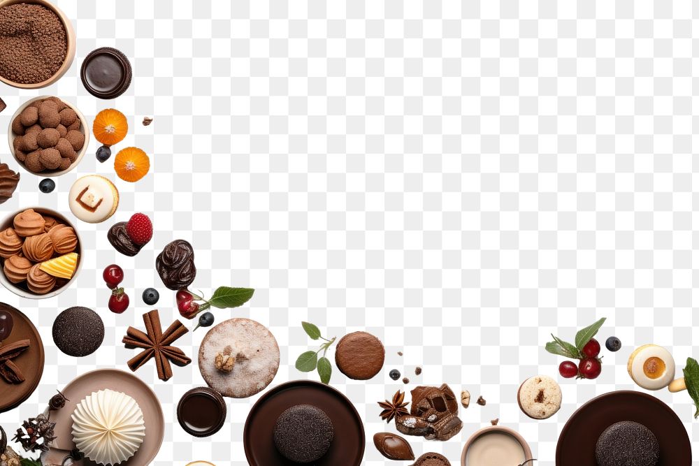 PNG Dessert food confectionery arrangement. AI generated Image by rawpixel.