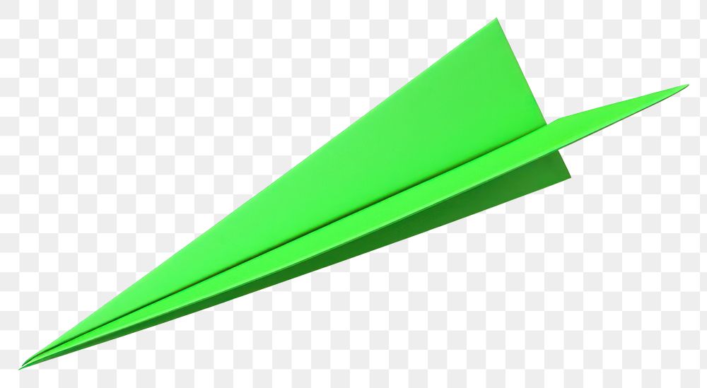 PNG  Green Paper plane paper origami green. AI generated Image by rawpixel.