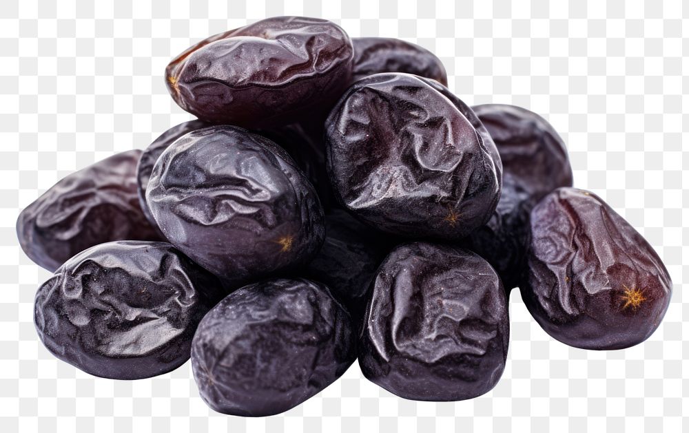 PNG  Dried plums plant food white background. AI generated Image by rawpixel.