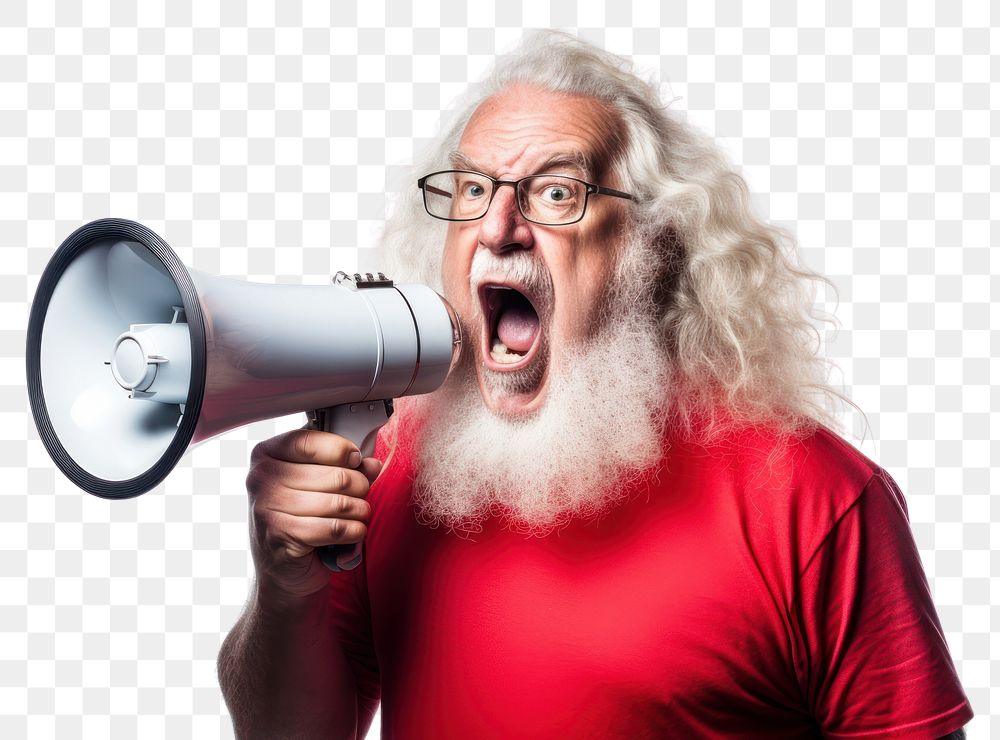 PNG Megaphone shouting white background moustache. AI generated Image by rawpixel.