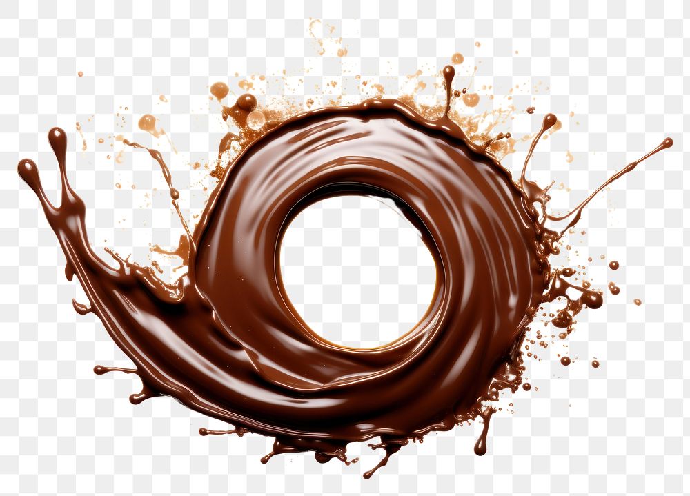 PNG Circle chocolate splash dessert food white background. AI generated Image by rawpixel.