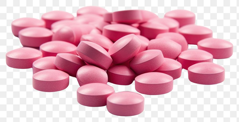 PNG Tablet medicine pill pink white background. AI generated Image by rawpixel.