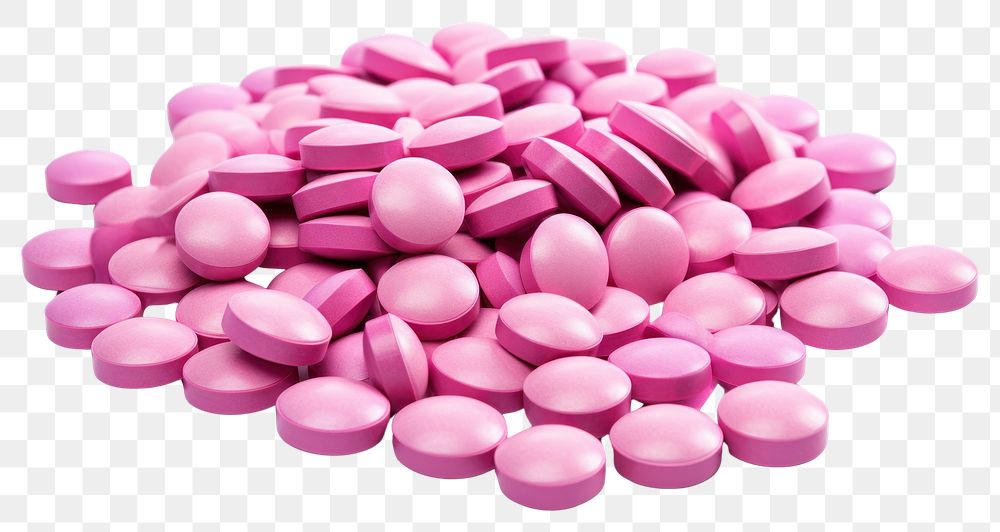 PNG Tablet medicine pill pink white background. AI generated Image by rawpixel.