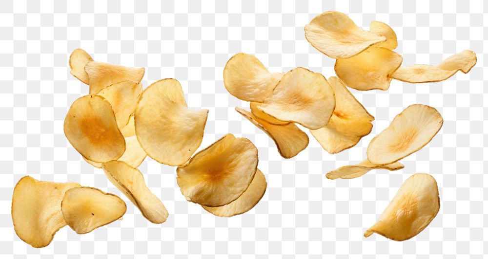 PNG Natural potato chips petal food white background. AI generated Image by rawpixel.