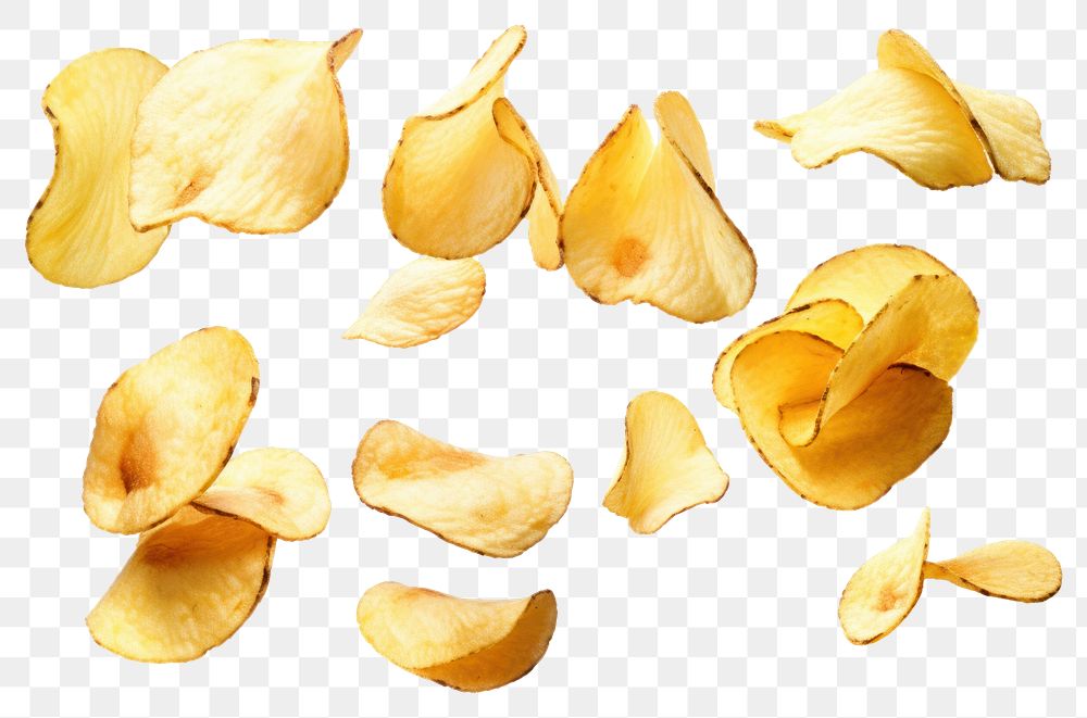 PNG Natural potato chips plant food white background. AI generated Image by rawpixel.