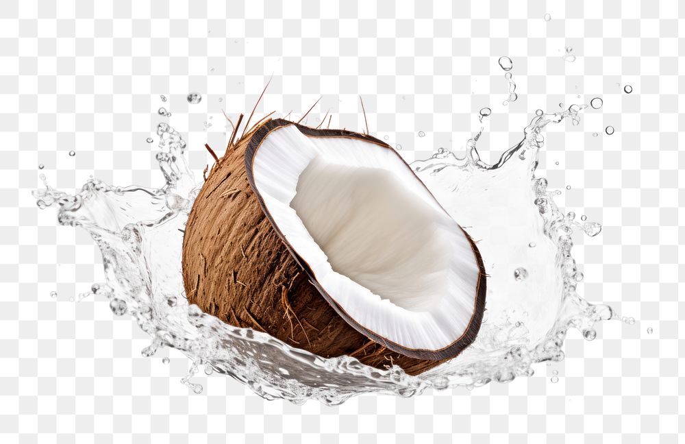 PNG Coconut accessories freshness splashing. AI generated Image by rawpixel.