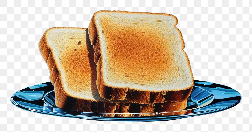 PNG Toast bread food black background. AI generated Image by rawpixel.