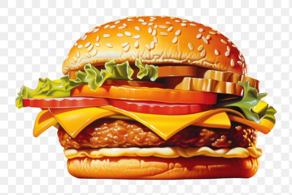 PNG Burger food advertisement hamburger. AI generated Image by rawpixel.