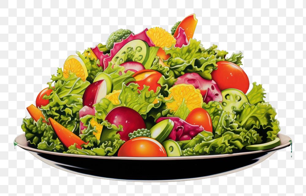 PNG Salad food meal dish. AI generated Image by rawpixel.