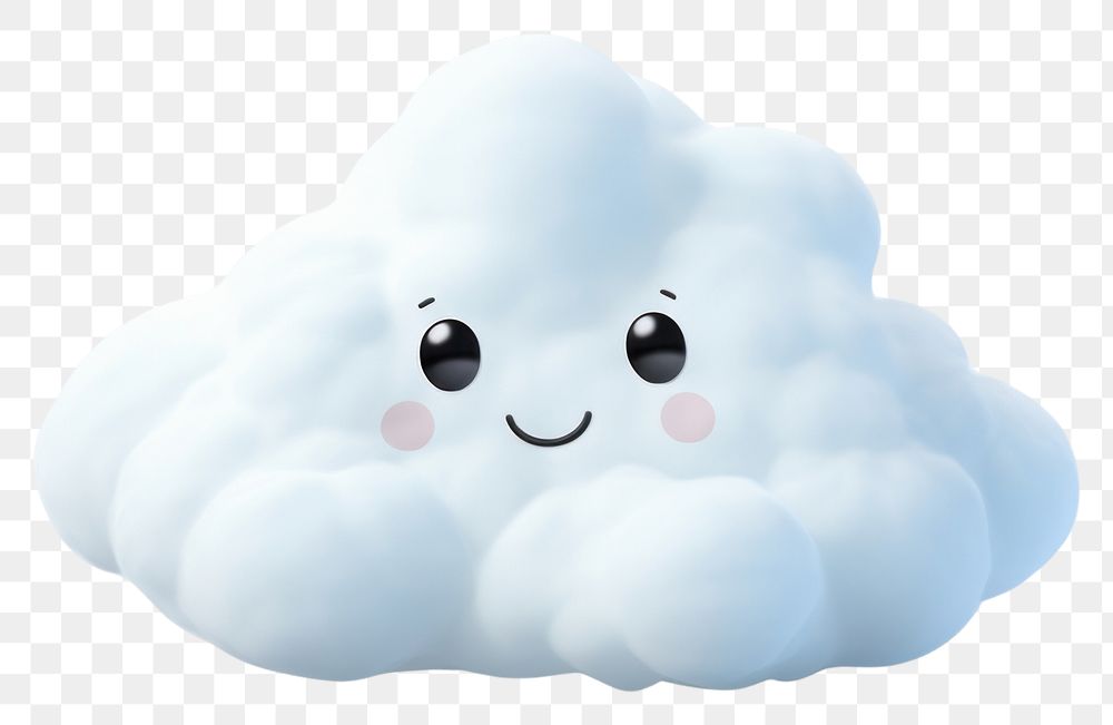 PNG White cloud toy outdoors. AI generated Image by rawpixel.