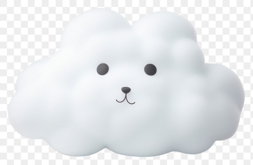 PNG Cloud white cute anthropomorphic. AI generated Image by rawpixel.