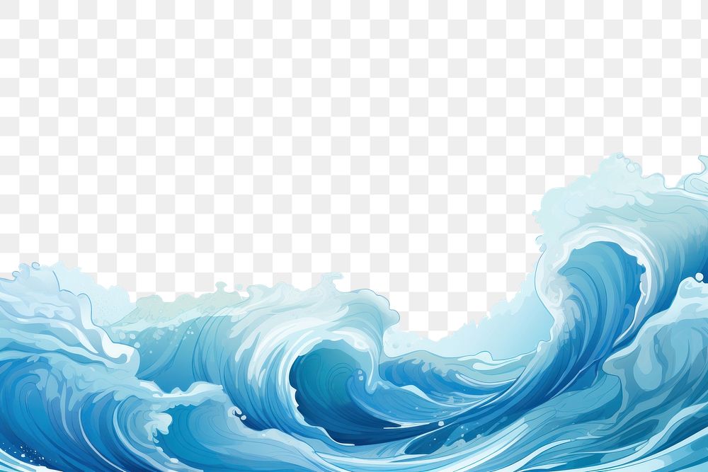 PNG  Wave sea outdoors nature. AI generated Image by rawpixel.