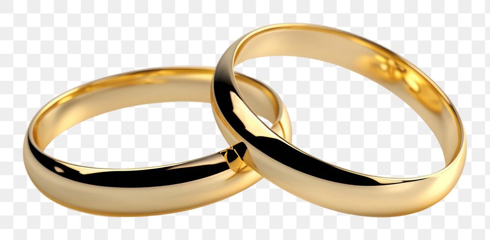 PNG Wedding rings jewelry gold white background. AI generated Image by rawpixel.