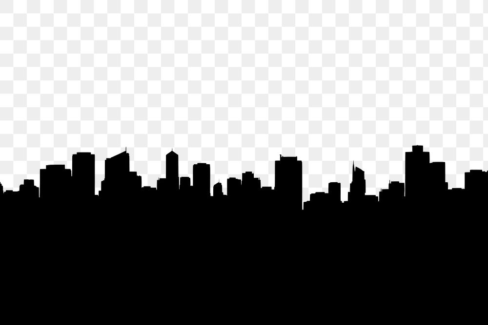 PNG  Cityscape architecture silhouette landscape. AI generated Image by rawpixel.