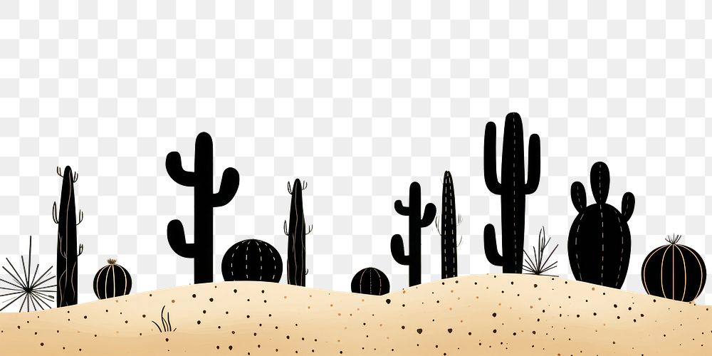 PNG Cactus backgrounds outdoors pattern. AI generated Image by rawpixel.