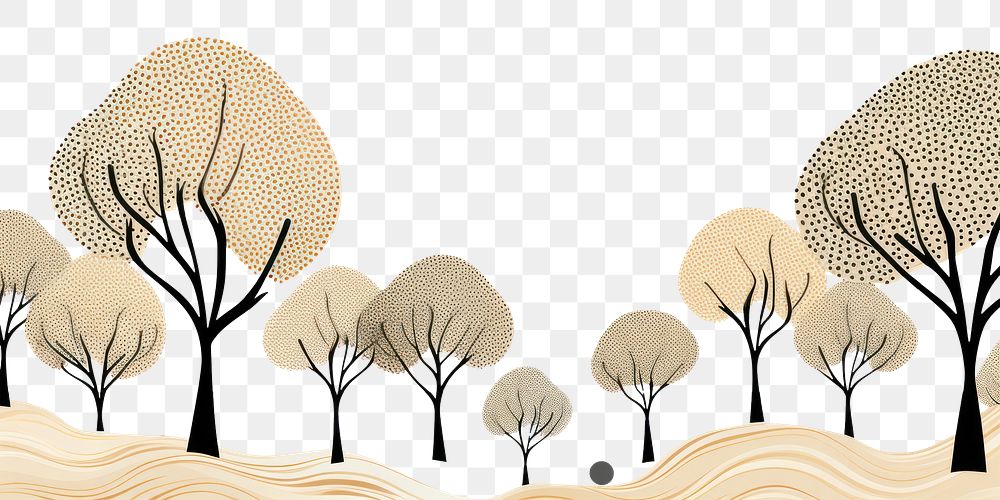 PNG Tree pattern drawing backgrounds. AI generated Image by rawpixel.