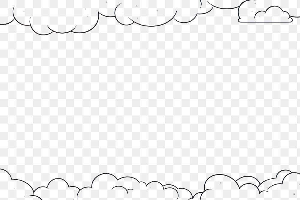 PNG  Cloud backgrounds doodle white. AI generated Image by rawpixel.