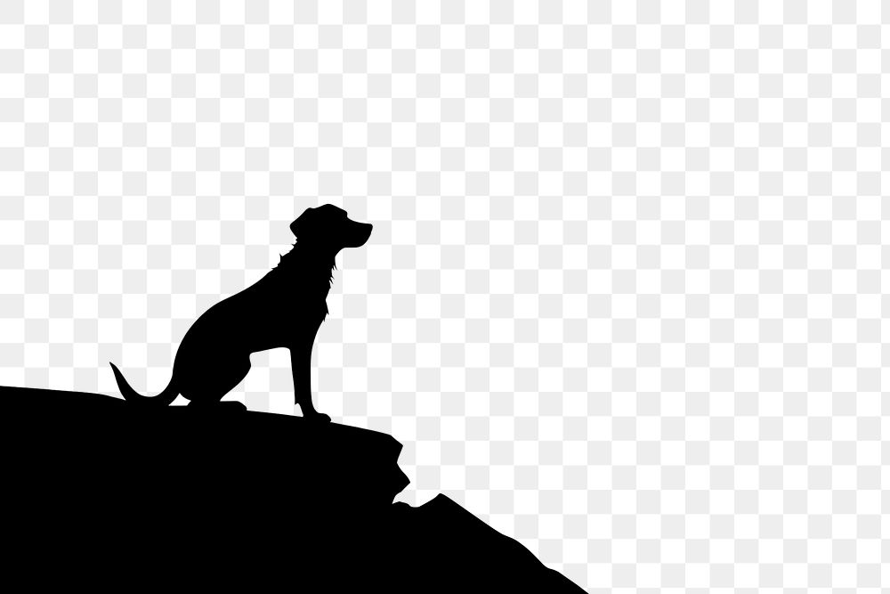 PNG Dog backlighting silhouette mammal. 