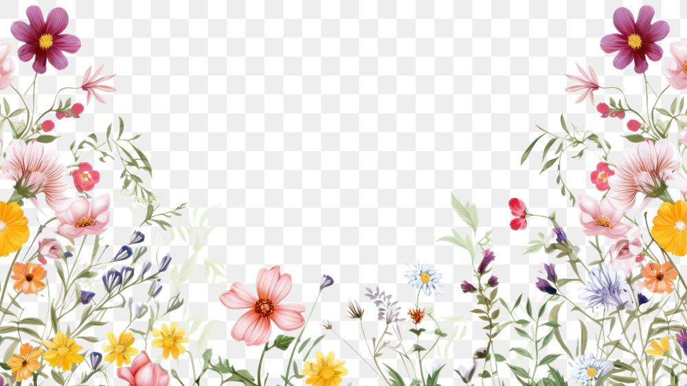 PNG Flowers backgrounds pattern plant. AI generated Image by rawpixel.