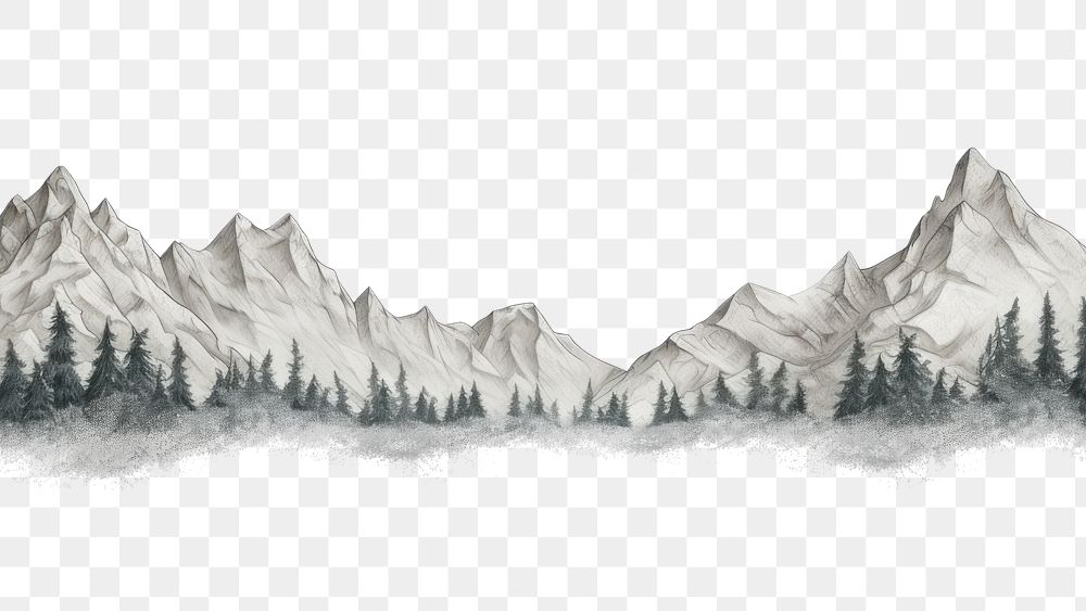 PNG  Fold mountain outdoors drawing nature. AI generated Image by rawpixel.