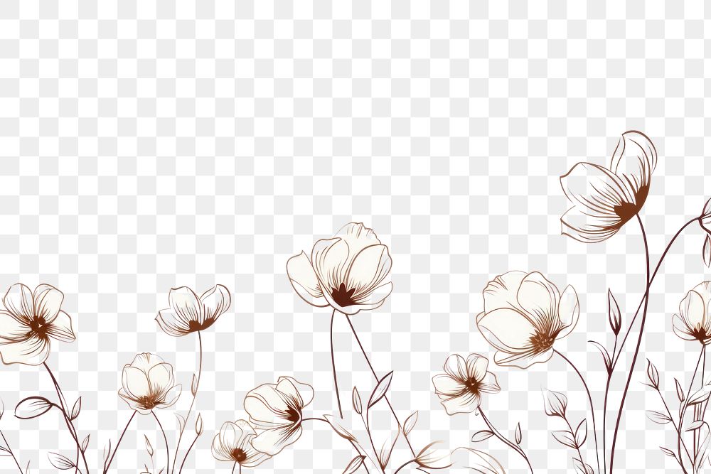 PNG  Flower backgrounds pattern drawing. AI generated Image by rawpixel.