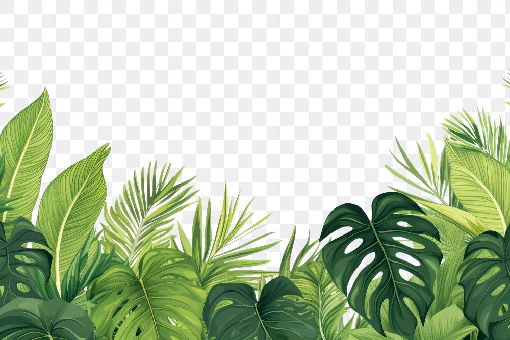 PNG  Tropical leaves vegetation outdoors tropics. AI generated Image by rawpixel.