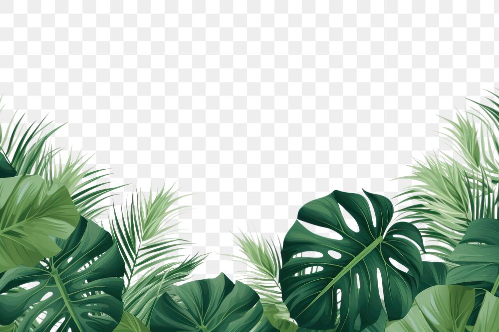 PNG  Tropical leaves vegetation outdoors tropics. AI generated Image by rawpixel.