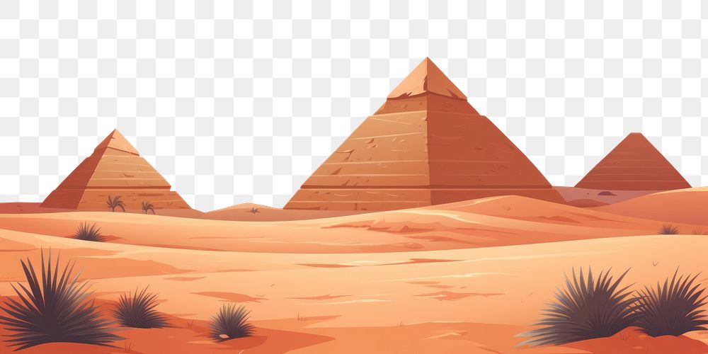 PNG Egypt pyramid architecture landscape outdoors. AI generated Image by rawpixel.