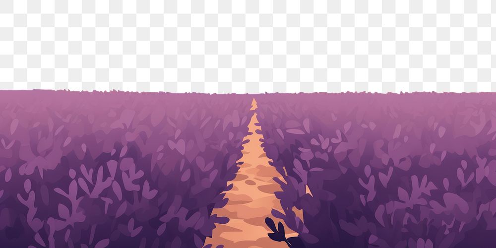 PNG Lavender flower field landscape outdoors horizon. AI generated Image by rawpixel.