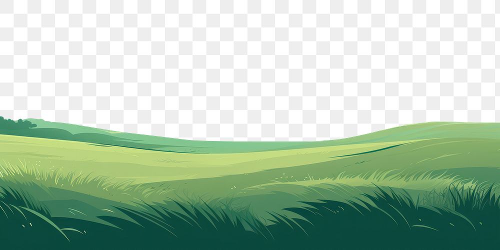 PNG Field green grassland landscape outdoors horizon. AI generated Image by rawpixel.