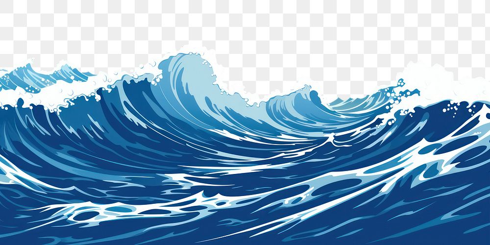 PNG Blue water wave outdoors nature ocean