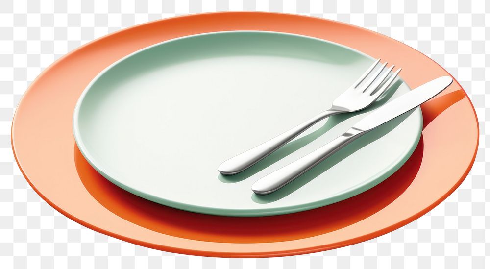 PNG  Plate knife fork food. AI generated Image by rawpixel.