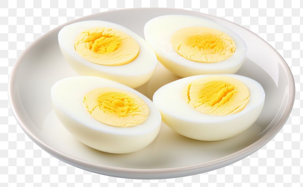 PNG Food egg plate white background. AI generated Image by rawpixel.