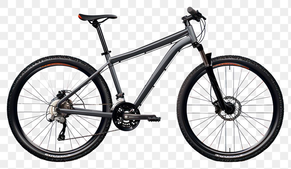 PNG Black mountain bike bicycle vehicle wheel. AI generated Image by rawpixel.