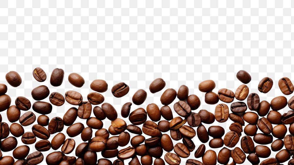 PNG Coffee beans border backgrounds white background freshness. AI generated Image by rawpixel.