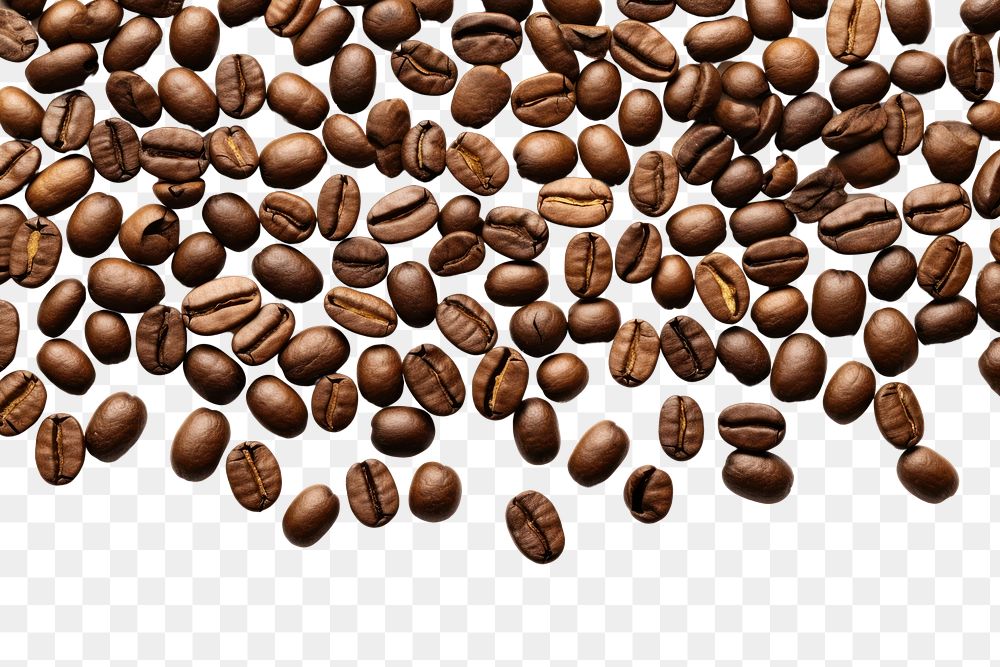 PNG Coffee beans border backgrounds white background freshness. AI generated Image by rawpixel.