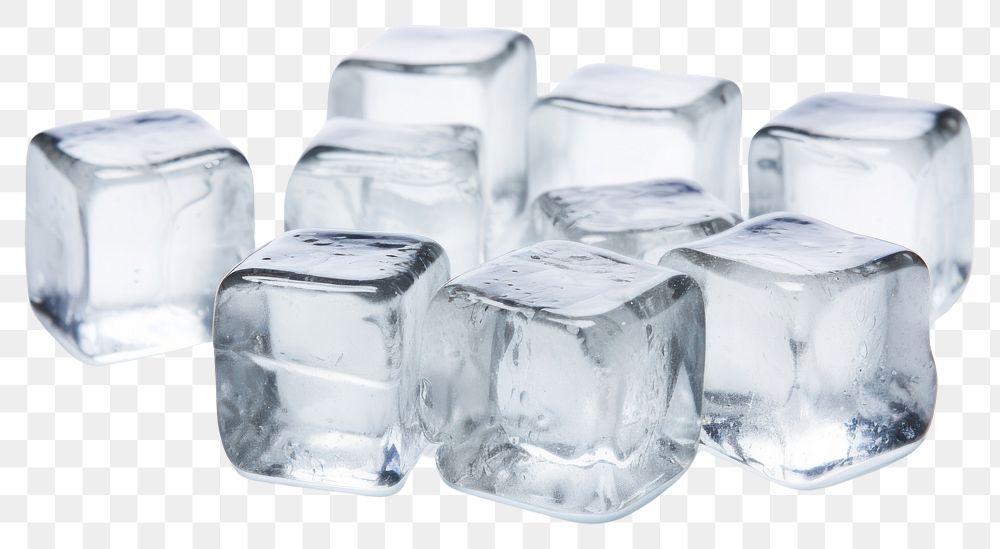 PNG  Ice cubes crystal white white background. AI generated Image by rawpixel.